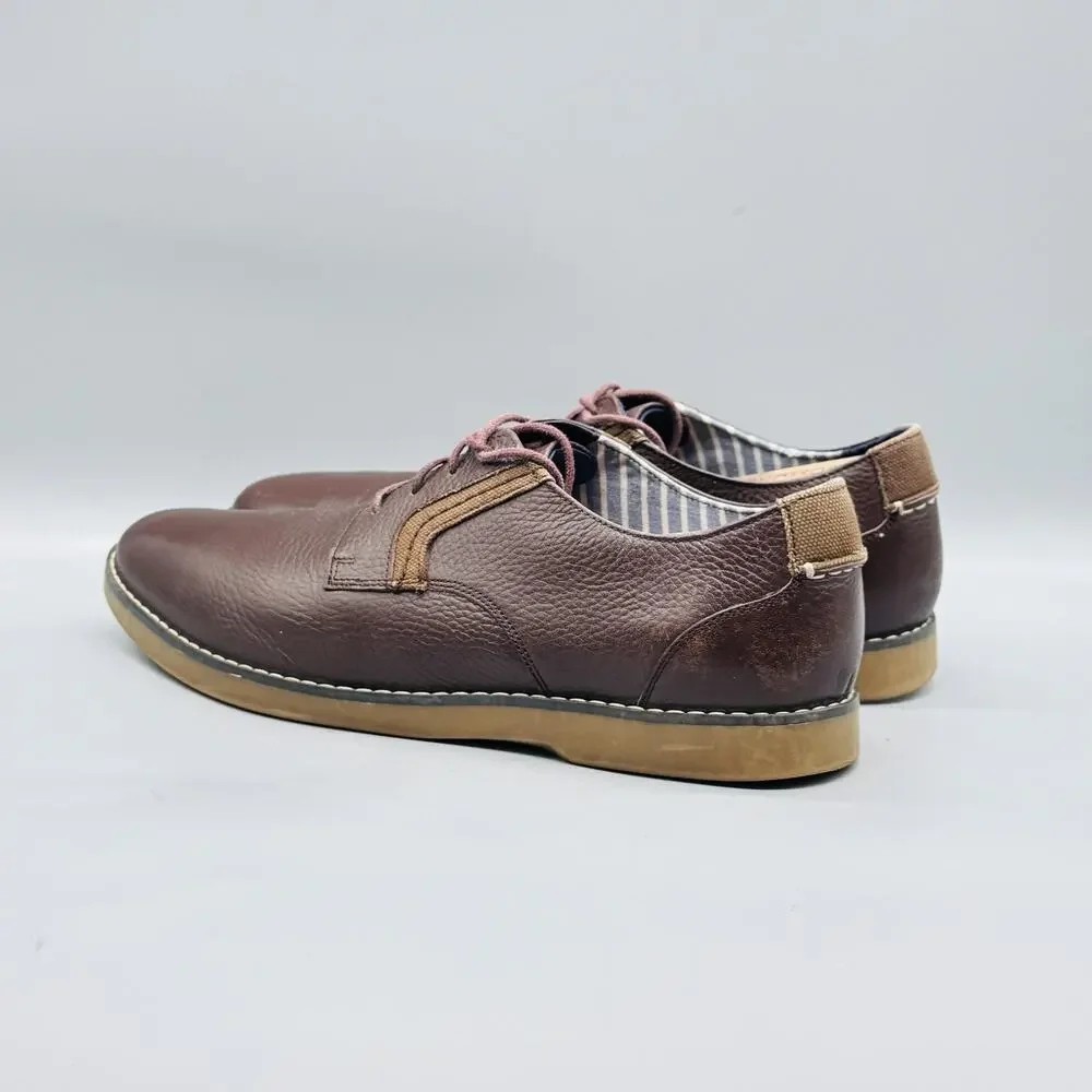 Sperry Shoes Mens 12 Brown Leather Top Sider Derby Oxford Dress Casual Comfort